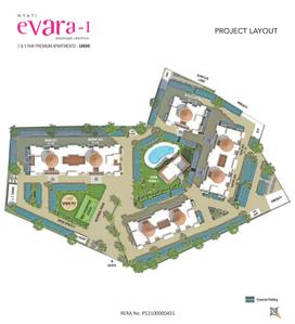 Image of 1090 Sq.ft 2 BHK Apartment / Flat for sale in Nyati Evara, Undri, Pune for Rs. 7100000
