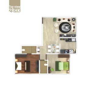 Image of 705 Sq.ft 2 BHK Apartment / Flat for sale in Lalit Callista, Chembur, Mumbai for Rs. 24900000