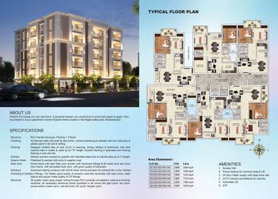 Image of 1325 Sq.ft 2 BHK Apartment / Flat for sale in Skytech Astha, Raghunathpur, Bhubaneswar for Rs. 8612000