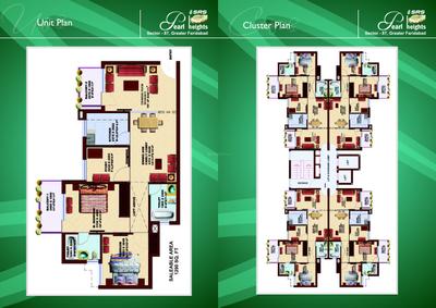 Image of 1265 Sq.ft 2.5 BHK Apartment / Flat for sale in SRS Pearl Heights, Sector 87, Faridabad for Rs. 8000000