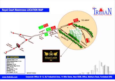 Image of 650 Sq.ft 1.5 BHK Apartment / Flat for sale in Trehan Royal Court, Fatehpura, Neemrana for Rs. 2100000