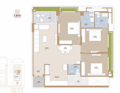 Image of 1188 Sq.ft 3 BHK Apartment / Flat for sale in Anikedhya Emperors, Gota, Ahmedabad for Rs. 9225000