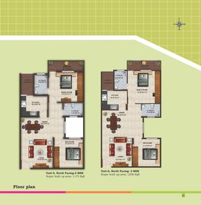 Image of 1292 Sq.ft 2 BHK Apartment / Flat for sale in Saravana Tranquil Heights, Vidyaranyapura, Bengaluru for Rs. 7200000