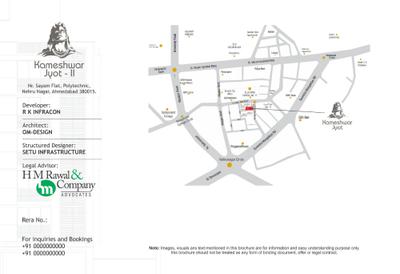 Image of 1440 Sq.ft 3 BHK Apartment / Flat for sale in R K Kameshwar Jyot II, Ambawadi, Ahmedabad for Rs. 11000000