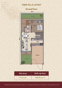 Image of 1598 Sq.ft 3 BHK Apartment / Flat for sale in Emperium Palm Drive, Nizampur, Panipat for Rs. 8200000