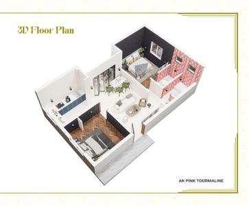 Image of 880 Sq.ft 2 BHK Apartment / Flat for sale in AK Watermelon Turnmaline, Pammal, Chennai for Rs. 6160000