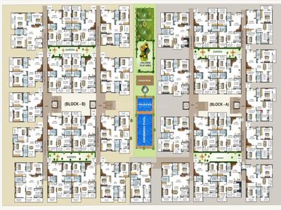 Image of 1014 Sq.ft 2 BHK Apartment / Flat for sale in Sai Lakshmi Shelters Gouthami Meadows, Basapura, Bengaluru for Rs. 7200000