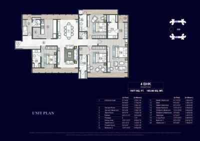 Image of 1409 Sq.ft 3 BHK Apartment / Flat for sale in Rajesh Raj Tattva, Thane West, Thane for Rs. 29900000
