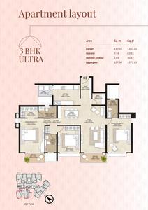 Image of 1012 Sq.ft 2 BHK Apartment / Flat for sale in Mahindra Citadel Tower L, Chinchwad, Pune for Rs. 10100000