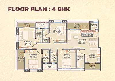 Image of 1950 Sq.ft 4 BHK Apartment / Flat for sale in Navkarshree Building, Wakad, Pune for Rs. 18500000
