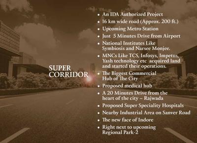 Image of 1800 Sq.ft Residential Plot / Land for sale in Sarthak Singapore The Grand Riyasat 1, Tigaria Badshah, Indore for Rs. 15300000