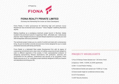 Image of 700 Sq.ft 1 BHK Apartment / Flat for sale in Vision Heights Wing B, Jogeshwari West, Mumbai for Rs. 14500000