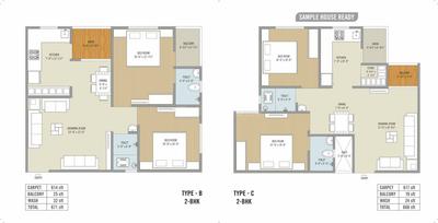 Image of 614 Sq.ft 2 BHK Apartment / Flat for sale in Kansas Devasya, Vastral, Ahmedabad for Rs. 6000000