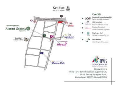 Image of 898 Sq.ft 3 BHK Apartment / Flat for sale in Avis Aleeza Greens, Sarkhej, Ahmedabad for Rs. 11500000