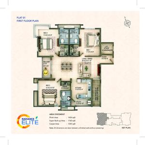 Image of 3800 Sq.ft 4 BHK Apartment / Flat for sale in Radiance Elite, Alwarpet, Chennai for Rs. 87500000