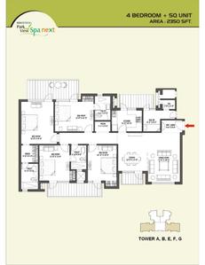 Image of 1934 Sq.ft 3 BHK Apartment / Flat for sale in Bestech Park View Spa Next, Sector 67, Gurgaon for Rs. 31500000