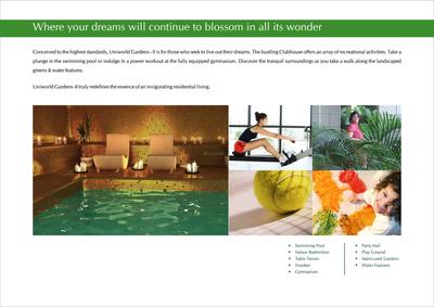 Image of 1275 Sq.ft 3 BHK Apartment / Flat for sale in Unitech Uniworld Gardens 2, Sector 47, Gurgaon for Rs. 20000000