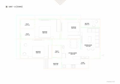 Image of 1755 Sq.ft 3 BHK Apartment / Flat for sale in Gamara Hills, Shela, Ahmedabad for Rs. 8300000
