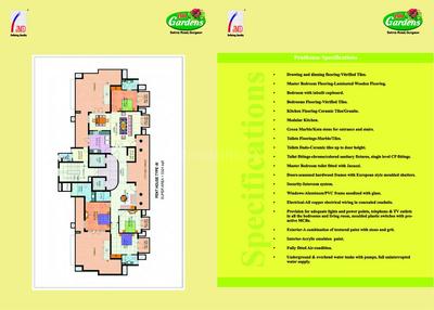Image of 1870 Sq.ft 3 BHK Apartment / Flat for sale in JMD Gardens, Sector 33, Gurgaon for Rs. 28500000