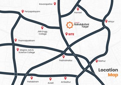 Image of 1000 Sq.ft Residential Plot / Land for sale in Sameera Mahalakshmi Nagar, Red Hills, Chennai for Rs. 1400000