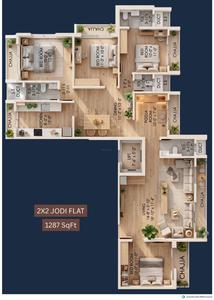 Image of 675 Sq.ft 2 BHK Apartment / Flat for sale in The Green Alfa CHS, Borivali West, Mumbai for Rs. 19400000