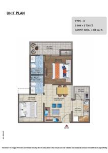 Image of 1150 Sq.ft 3 BHK Apartment / Flat for sale in Land Craft Metro Homes Phase 2, Basantpur Saitli, Ghaziabad for Rs. 5950000