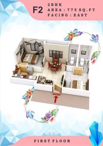 Image of 1069 Sq.ft 3 BHK Apartment / Flat for sale in AK Crystal, Anakaputhur, Chennai for Rs. 5700000
