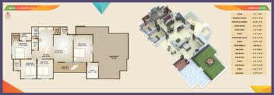 Image of 1100 Sq.ft 3 BHK Apartment / Flat for sale in Shree Shreenath Avenue, Bhayli, Vadodara for Rs. 3900000