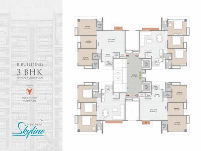 Image of 1737 Sq.ft 3 BHK Apartment / Flat for sale in Northern Skyline, Bhatha, Surat for Rs. 7800000