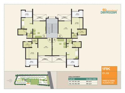 Image of 388 Sq.ft 1 RK Apartment / Flat for sale in Vastushodh Anandgram Wakhari, Wakhari, Pune for Rs. 850000