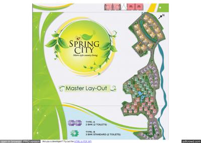Image of 1065 Sq.ft 3 BHK Apartment / Flat for sale in Trishna TSL Spring City Phase 1, Khordha, Khordha District for Rs. 4600000