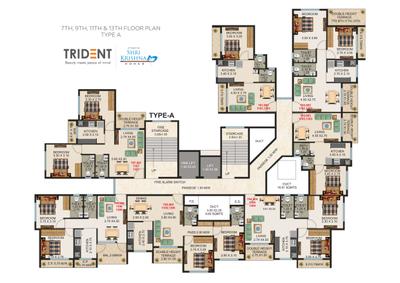 Image of 895 Sq.ft 2 BHK Apartment / Flat for sale in Shri Krishna Trident Towers, Badlapur East, Badlapur for Rs. 4500000