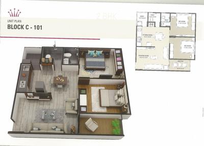 Image of 600 Sq.ft 2 BHK Apartment / Flat for sale in RR Royal Regency, Nikol, Ahmedabad for Rs. 5500000