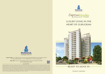 Image of 1965 Sq.ft 3 BHK Apartment / Flat for sale in Pareena Express Heights, Sector 99, Gurgaon for Rs. 20000000