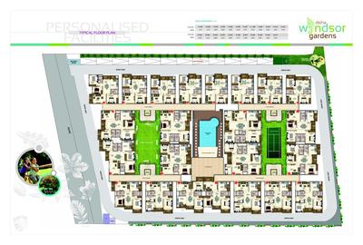 Image of 1235 Sq.ft 2 BHK Apartment / Flat for sale in Disha Windsor Gardens, Balagere, Bengaluru for Rs. 13500000
