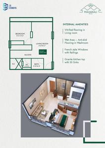 Image of 450 Sq.ft 1 BHK Apartment / Flat for sale in Mahakali Hills, Andheri East, Mumbai for Rs. 8500000