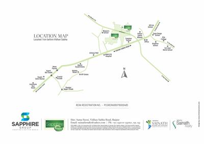 Image of 1800 Sq.ft Residential Plot / Land for sale in Sapphire Greens Phase II C, Barauda, Raipur for Rs. 6800000