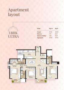 Image of 1029 Sq.ft 2 BHK Apartment / Flat for sale in Mahindra Citadel Bastion I, Pimpri, Pune for Rs. 10000000