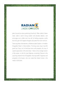 Image of 1468 Sq.ft Residential Plot / Land for sale in Radiance Jade Garden, Mannivakkam, Chennai for Rs. 9100000