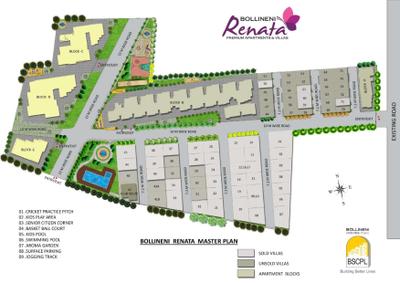 Image of 1380 Sq.ft 3 BHK Apartment / Flat for sale in BSCPL Bollineni Renata Tower B, Thazhambur, Chennai for Rs. 9636000
