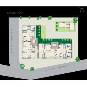 Image of 1600 Sq.ft 3 BHK Apartment / Flat for sale in Shree Mayur 44, Bhayli, Vadodara for Rs. 7900000