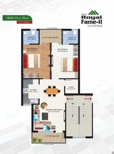 Image of 820 Sq.ft 2 BHK Builder Floor for sale in Motia Royal Fame II, Sector 117, Mohali for Rs. 4690000