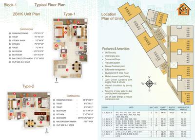 Image of 850 Sq.ft 2 BHK Apartment / Flat for sale in Draupadi Shivlok Heights, Gopal Nagar, Bhopal for Rs. 2300000