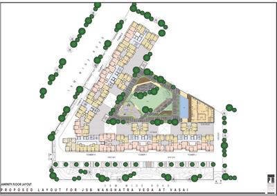 Image of 1015 Sq.ft 2 BHK Apartment / Flat for sale in JSB Nakshatra Veda II, Vasai East, Vasai for Rs. 5810000