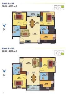 Image of 950 Sq.ft 2 BHK Apartment / Flat for sale in Ganga Ishana Apartments, Kolathur, Chennai for Rs. 7000000
