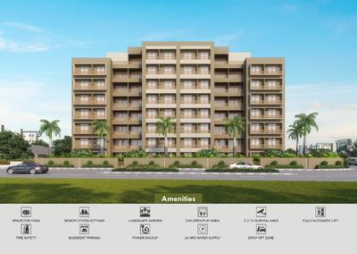 Image of 830 Sq.ft 3 BHK Apartment / Flat for sale in Akshar Tirth, Pethapur, Gandhinagar for Rs. 7100000