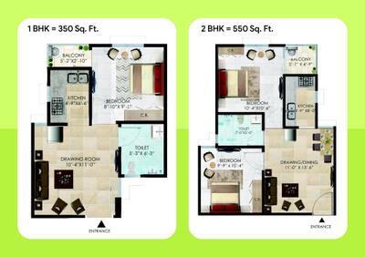 Image of 350 Sq.ft 1 BHK Apartment / Flat for sale in Crystal Krish Nikunj Phase 2, Tijara, Bhiwadi for Rs. 900000