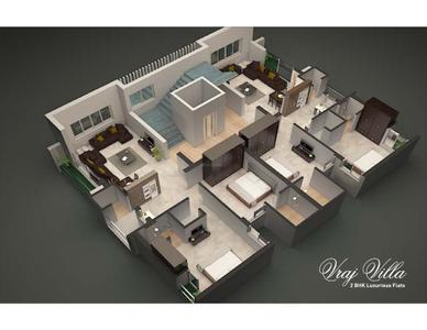 Image of 684 Sq.ft 2 BHK Apartment / Flat for sale in Vraj Villa, Mavdi, Rajkot for Rs. 5000000