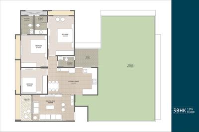 Image of 1750 Sq.ft 3 BHK Apartment / Flat for sale in Motherland Magnate Legend, Vaishno Devi Circle, Ahmedabad for Rs. 9000000