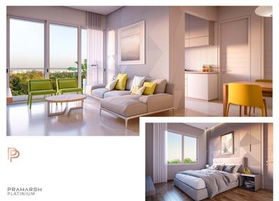 Image of 1500 Sq.ft 3 BHK Apartment / Flat for sale in Praharsh Platinium, Shela, Ahmedabad for Rs. 7900000